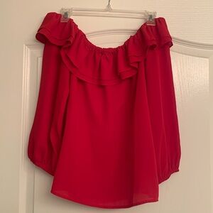J.Crew Mercantile Off the Shoulder Ruffle Top